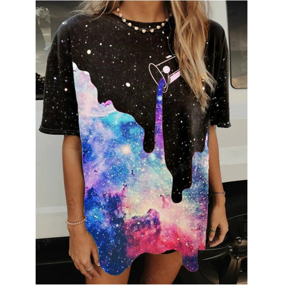 ZARA Summer Crew Neck Short Sleeve Printed T Shirt